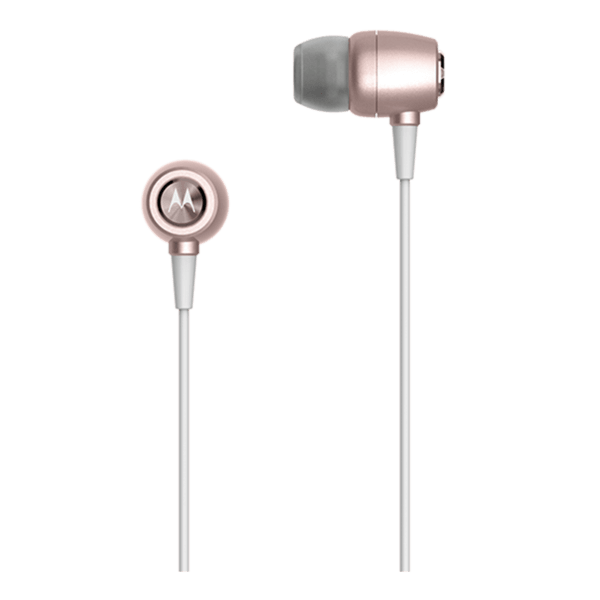 Ficha técnica e caractérísticas do produto Fone de Ouvido Motorola Earbuds Metal Ouro Rosa