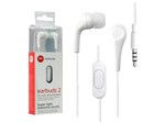 Ficha técnica e caractérísticas do produto Fone de Ouvido Motorola Intra Auricular - com Microfone Esportivo Branco Earbuds 2