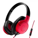 Ficha técnica e caractérísticas do produto Fone de Ouvido Over-ear para Smartphones SonicFuel ATH-AX1iS Vermelho - Audio Technica