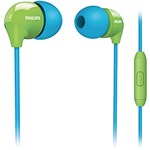 Ficha técnica e caractérísticas do produto Fone de Ouvido Philips Intra Auricular Azul/Verde - SHE3575BG/10