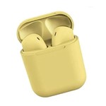 Ficha técnica e caractérísticas do produto Fone de Ouvido Sem Fio Bluetooth I12 Macaron Amarelo - Tws