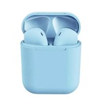 Ficha técnica e caractérísticas do produto Fone de Ouvido Sem Fio Bluetooth I12 Macaron Azul - Tws
