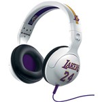 Fone de Ouvido Skullcandy Headphone Hesh NBA Lakers Kobe Bryant Branco com Roxo