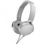 Ficha técnica e caractérísticas do produto Fone de Ouvido Sony MDR-XB550AP Headphone com Microfone - Branco