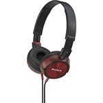 Ficha técnica e caractérísticas do produto Fone de Ouvido Sony Supra Auricular Vermelho - MDR-ZX300/RQAE