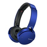 Ficha técnica e caractérísticas do produto Fone de Ouvido Wireless Bluetooth com Microfone MDR-XB650BT Azul - Sony