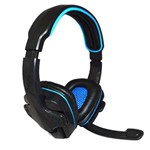 Fone Gamer Headset com Microfone Azul Knup para Pc/Ps3/Ps4 Kp-357