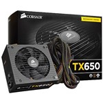 Ficha técnica e caractérísticas do produto Fonte Atx 650W Real - Tx650 - 80 Plus Bronze - Cp-9020038-Ww Corsair