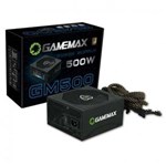 Ficha técnica e caractérísticas do produto Fonte ATX Gamemax 500W Real 80PLUS/PFC/BIVOLT Auto. GM500 PT