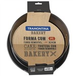 Ficha técnica e caractérísticas do produto Forma de Bolo 24cm Bakery Cinza 27814013 Tramontina