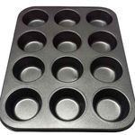 Ficha técnica e caractérísticas do produto Forma De Cupcake 12 Cavidades Teflon Antiaderente Pão Queijo