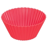 Ficha técnica e caractérísticas do produto Forma De Silicone Forno Bolo Cupcake Pudim Doces 4 Unidades Vermelho