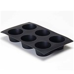 Ficha técnica e caractérísticas do produto Forma de Silicone para Muffin Preta - La Cuisine