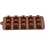 Ficha técnica e caractérísticas do produto Forma para Chocolate Bombom Quadrado em Silicone - Mart