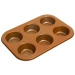 Ficha técnica e caractérísticas do produto Forma para Cupcakes Bronze Mimo - Mimo Style