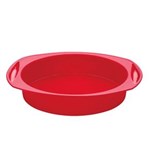 Ficha técnica e caractérísticas do produto Forma Redonda para Bolo Joy em Silicone 29cm Vermelho Mart
