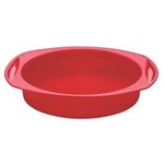Ficha técnica e caractérísticas do produto Forma Redonda para Bolo Silicone Cuisine Vermelha 29cm Mart 2302