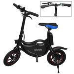 Ficha técnica e caractérísticas do produto Foston Scooter Bike P12 Mini Bicicleta Elétrica Preta