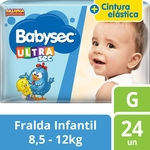 Ficha técnica e caractérísticas do produto Fralda Babysec Galinha Pintadinha Ultrasec Jumbo G 24 unidades