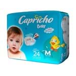 Ficha técnica e caractérísticas do produto Fralda Capricho Baby Tamanho M Pacote com 24 Fraldas Descartáveis