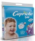 Ficha técnica e caractérísticas do produto Fralda Capricho Baby - Tamanho P - 100 Unidades