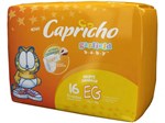 Ficha técnica e caractérísticas do produto Fralda Capricho Garfield Baby Tam EG 16 Unidades - com Indicador de Umidade e Tecnologia Respirável