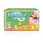 Ficha técnica e caractérísticas do produto Fralda Descartável Personal Baby Jumbo P 36 Unidades