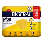 Ficha técnica e caractérísticas do produto Fralda Geriátrica Bigfral Plus G 16 Unidades