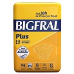 Ficha técnica e caractérísticas do produto Fralda Geriátrica Bigfral Plus G 8 Unidades - Hypermarcas