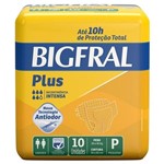 Ficha técnica e caractérísticas do produto Fralda Geriatrica Bigfral Plus P 10un