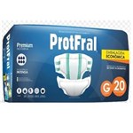 Ficha técnica e caractérísticas do produto Fralda Geriatrica Protfral Premium - G C/20