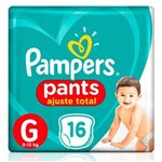 Ficha técnica e caractérísticas do produto Fralda Pampers Confort Sec Pants Pacotão - G - 16 Unidades
