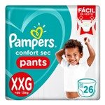 Ficha técnica e caractérísticas do produto Fralda Pampers Confort Sec Pants XXG 26 Unidades