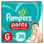 Ficha técnica e caractérísticas do produto Fralda Pampers Pants Ajuste Total G 36 Unidades