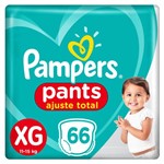 Ficha técnica e caractérísticas do produto Fralda Pampers Pants Ajuste Total Giga Tamanho Xg com 66 Unidades
