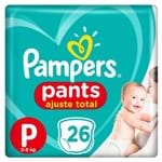 Ficha técnica e caractérísticas do produto Fralda Pampers Pants Ajuste Total P 26 Tiras FD PAMPERS PANTS AJUSTE TOT JUMBO PEQ 26UN