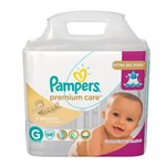 Ficha técnica e caractérísticas do produto Fralda Pampers Premium Care Nova Tamanho G 68 Tiras