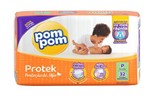 Ficha técnica e caractérísticas do produto Fralda Pom Pom Protek Proteção de Mãe Tam. P - 32 Unidades