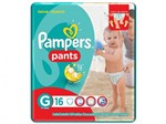 Ficha técnica e caractérísticas do produto Fraldas Calça Pampers Pants Tam G - 16 Unidades