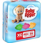 Ficha técnica e caractérísticas do produto Fraldas Descartáveis Baby Roger Mega XG - 64 Unidades