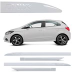 Ficha técnica e caractérísticas do produto Friso Lateral Chevrolet Onix Branco Summit Escrita Baixo Relevo