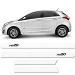 Ficha técnica e caractérísticas do produto Friso Lateral Hyundai Hb20 2014 15 16 17 2018 Branco Polar