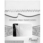 Ficha técnica e caractérísticas do produto Fronha C/ Sianinha 50x70cm - Branco/Prata - Percal 233 Fios - Plumasul
