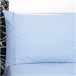 Ficha técnica e caractérísticas do produto Fronha para Body Pillow Azul com Sianinha 50x150cm - Percal 233 Fios - Plumasul