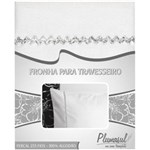 Ficha técnica e caractérísticas do produto Fronha-Percal 233 Fios-Branca com Sianinha Prata-50X150