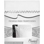 Ficha técnica e caractérísticas do produto Fronha-Percal 233 Fios-Branca com Sianinha Prata-50X150