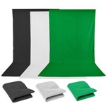 Ficha técnica e caractérísticas do produto Fundo Infinito Fotográfico 3 Cores Branco Preto Verde Tnt 1,60mx3m