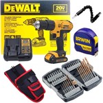 Furadeira Parafusadeira de Impacto Dewalt Dcd776 C2 Bivolt 20v 2 Bat C Coldre e Kit 40 Mtx Trena 5m