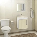 Ficha técnica e caractérísticas do produto Gabinete de Banheiro Viena com Espelho - Branco/Acácia - Mgm
