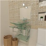 Ficha técnica e caractérísticas do produto Gabinete de Vidro 45cm para Banheiro Bielorrússia - Incolor (Incolor)